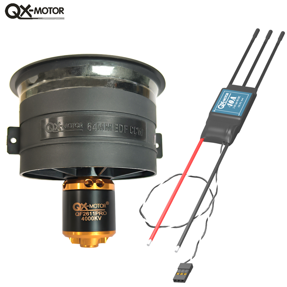 Rc Helicopter Motor - QX-MOTOR 5 Bıçaklı 64mm EDF Kanallı