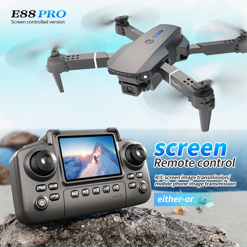 Profesyonel E88 PRO Drone ekra - Rc Helicopter Case incelemesi ve fiyatı