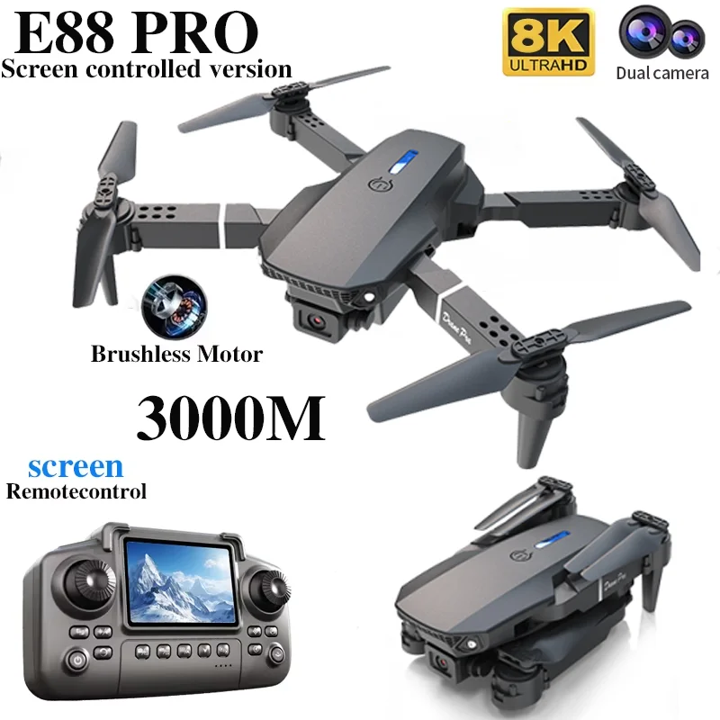 Profesyonel E88 PRO Drone ekra - Rc Helicopter Case incelemesi ve fiyatı