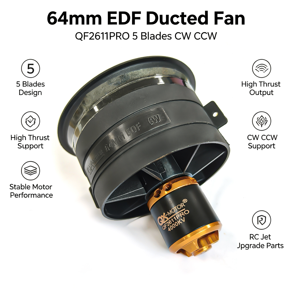 QX-MOTOR 64mm EDF 5 Kanatlı Ka - Rc Helicopter Motor incelemesi ve fiyatı